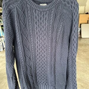 L.L. Bean Signature Men's Navy Fisherman Sweater